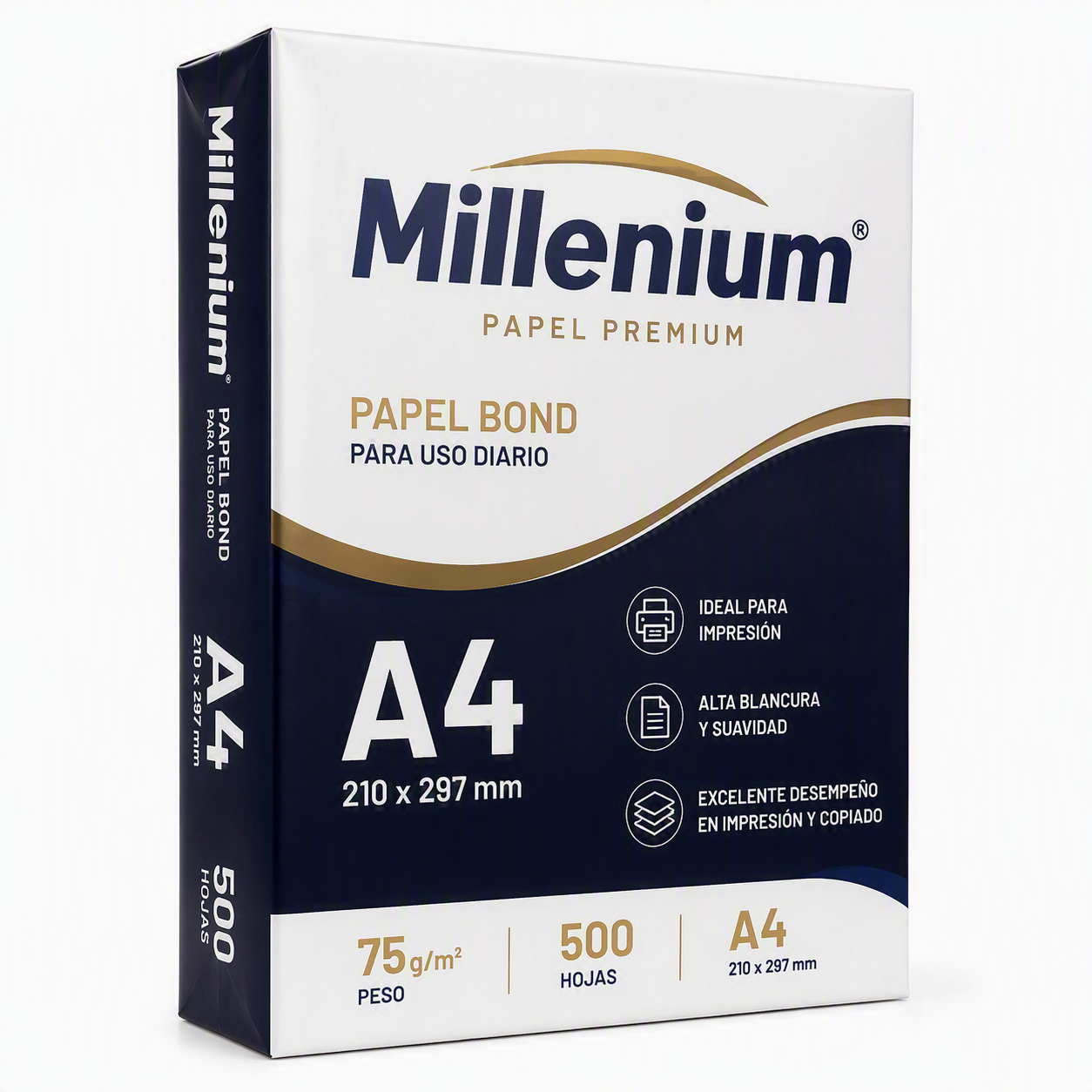 PAPEL BOND A4 MILLENIUM PARA IMPRESIÓN Y ESCRITURA.
